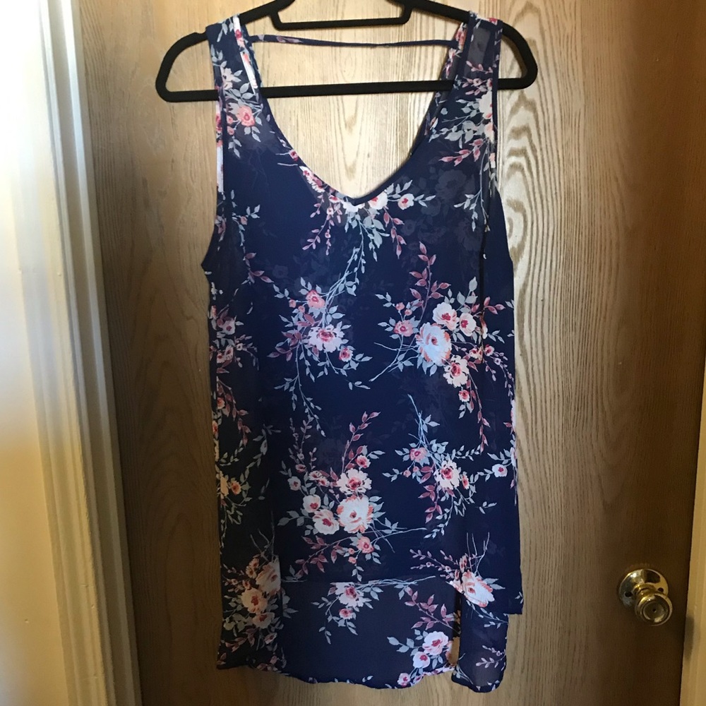 Torrid sheer floral high low top